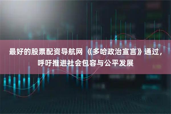 最好的股票配资导航网 《多哈政治宣言》通过，呼吁推进社会包容与公平发展
