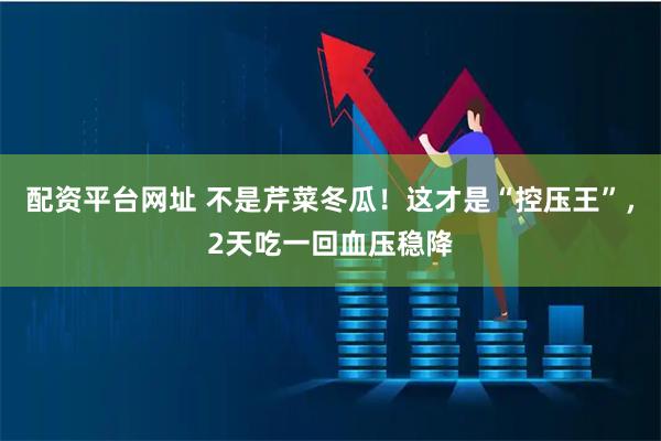 配资平台网址 不是芹菜冬瓜！这才是“控压王”，2天吃一回血压稳降